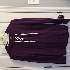 2/$10- Purple Long sleeve hooded tunic